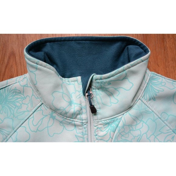The North Face Women's Medium Apex Bionic Jacket Fleece Lined Blue Floral Print - Picture 4 of 12